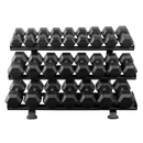 Kit Dumbbell Sextavado Injetado 12,5 a 40kg (12 pares - 630kg) + Suporte